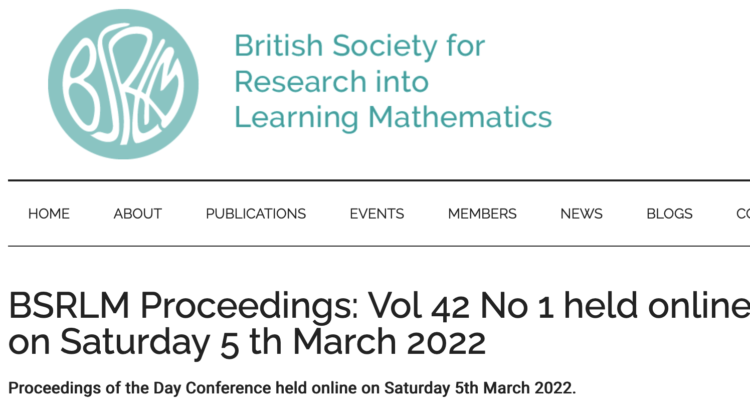BSRLM Proceedings Spring Conference